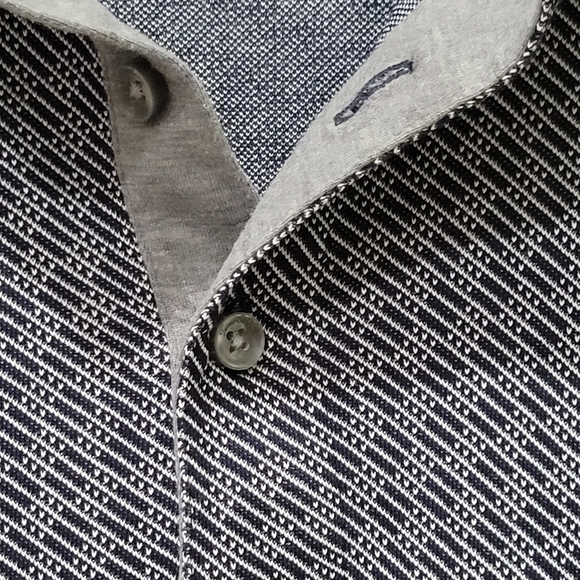 Tasso Elba Men's Blue Supima Long-Sleeve Polo XXL - Picture 4 of 13